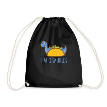 Tacosaurus Funny Taco Brontosaurus Cinco De Mayo - Drawstring Bag - black - Front