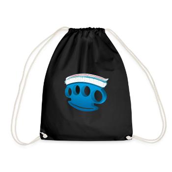 Knuckle Toothbrush - Gift Funny - Drawstring Bag - black - Front