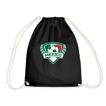 Mexiko No 1 Fussball Team Geschenk - Turnbeutel - Schwarz - Vorne