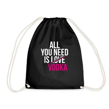 Vodka, Wodka, - Turnbeutel - Schwarz - Vorne