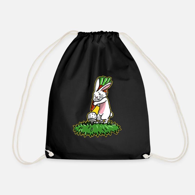 Ich liebe Golf Golfer Osterhase Geschenk Ostern - Turnbeutel - Schwarz