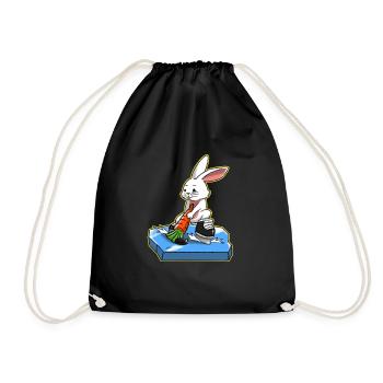 Ich liebe Hockey Eishockey Frohe Ostern Geschenk - Turnbeutel - Schwarz - Vorne