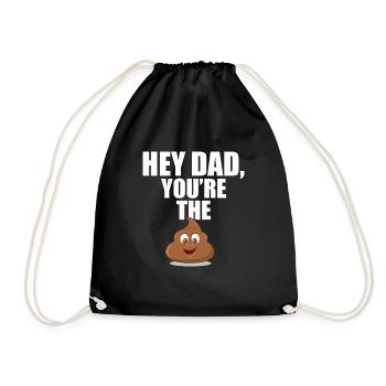 Papa cadeau fête des pères - Sac de sport léger - noir - Devant