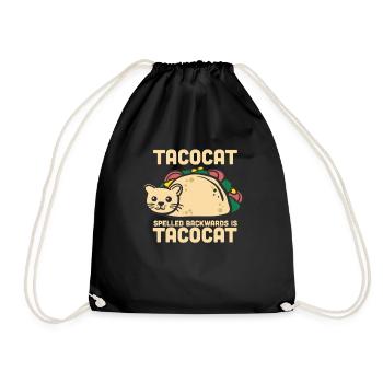 Tacocat - cadeau de gueule de bois de chat de taco - Sac de sport léger - noir - Devant
