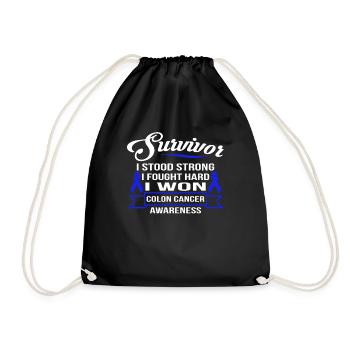 Survivor Colon Cancer Awareness T-shirt - Sac de sport léger - noir - Devant