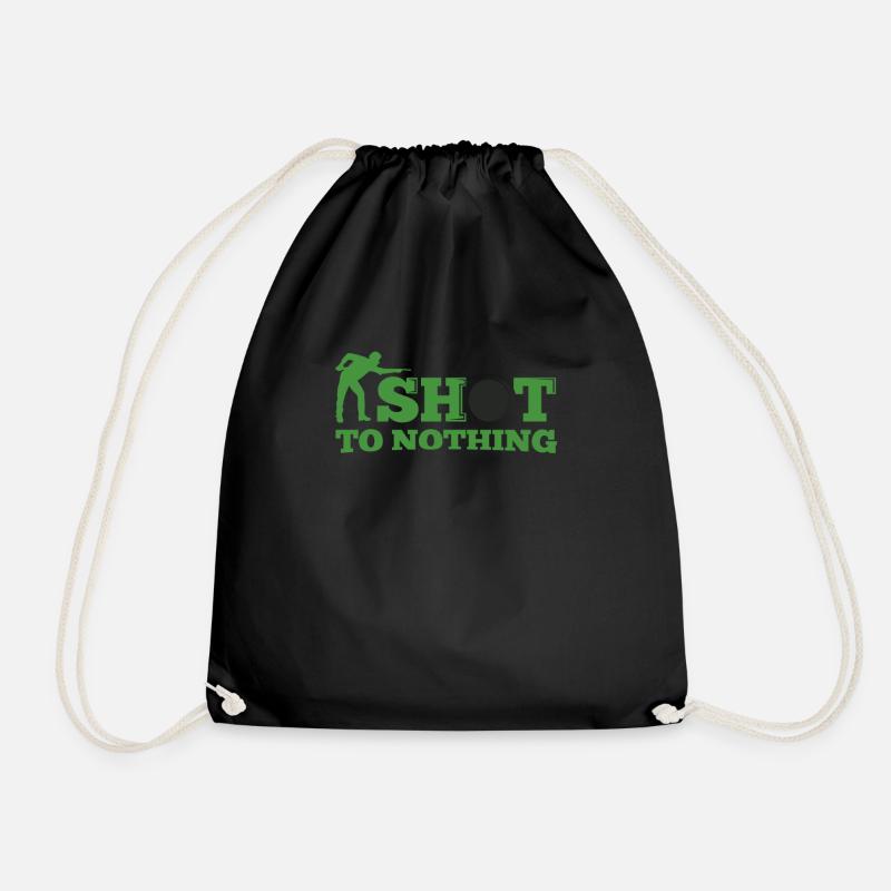 Snooker shot to nothing - Drawstring Bag - black
