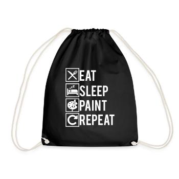 Peintre - Artiste - Peinture - Dessin - Cadeau - Sac de sport léger - noir - Devant