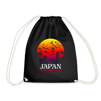 Japan - Land der aufgehenden Sonne - Turnbeutel - Schwarz - Vorne