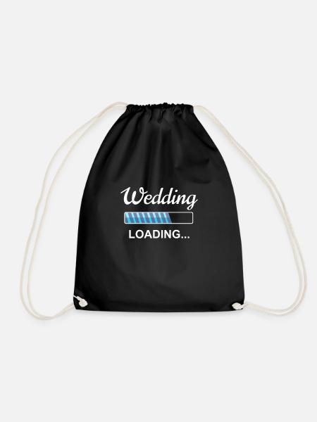 Hochzeit Verlobung Hochzeitsplanung Geschenk - Turnbeutel - Schwarz
