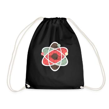 Atom Symbol Chemie Wissenschaft - Turnbeutel - Schwarz - Vorne