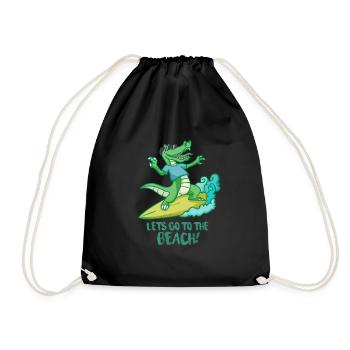 CROCKSURF - Allons à la plage! - Sac de sport léger - noir - Devant