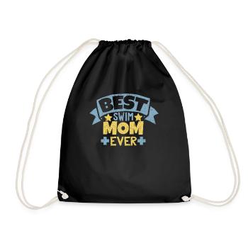 Best Swim Mom Ever T-Shirt - Turnbeutel - Schwarz - Vorne