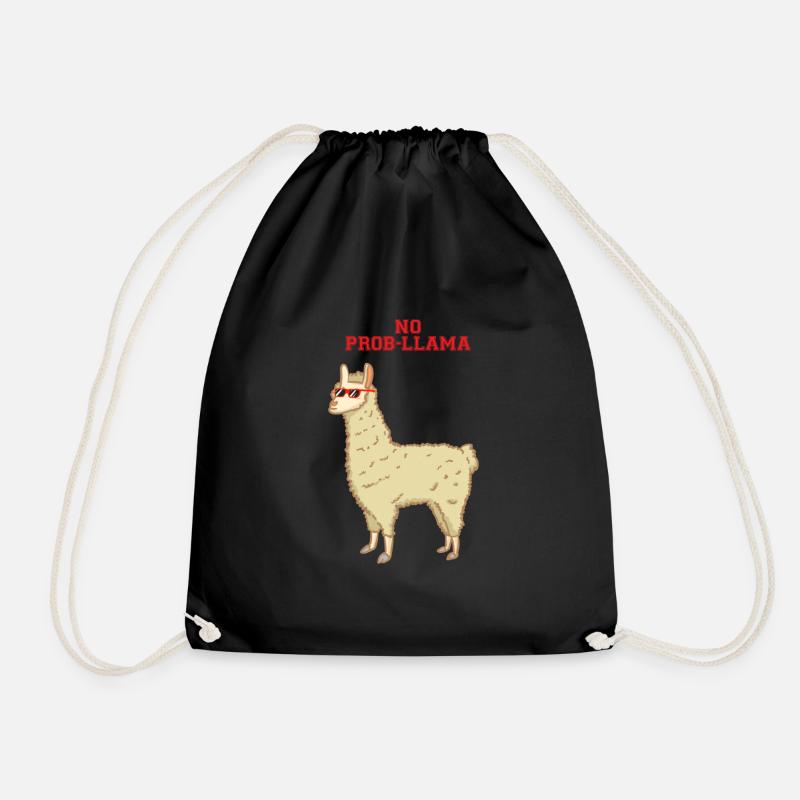Kein Problem - no prob-llama - Lama - Turnbeutel - Schwarz