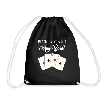 Magic Trick - Card Game - Cards - Sorcery - Drawstring Bag - black - Front