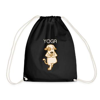 Yoga Dog - Fitness - Relaxation - Puissance - Sac de sport léger - noir - Devant