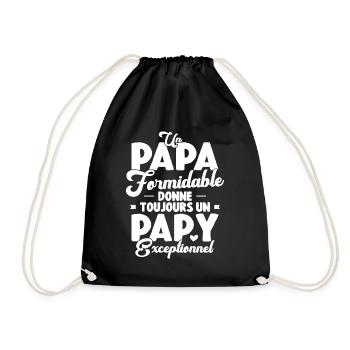 Un Papa Formidable Donne Un Papy Exceptionnel - Sac de sport léger - noir - Devant