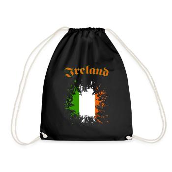 Ireland Shamrock - Turnbeutel - Schwarz - Vorne