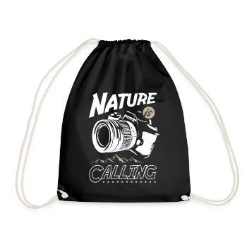 Nature is Calling Photography - Drawstring Bag - black - Front