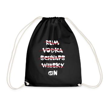Nur GIN - Turnbeutel - Schwarz - Vorne