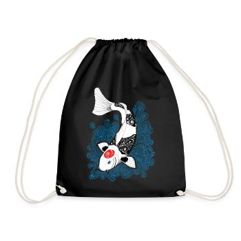Carpe Koi design - Sac de sport léger - noir - Devant