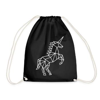 Unicorn - Drawstring Bag - black - Front