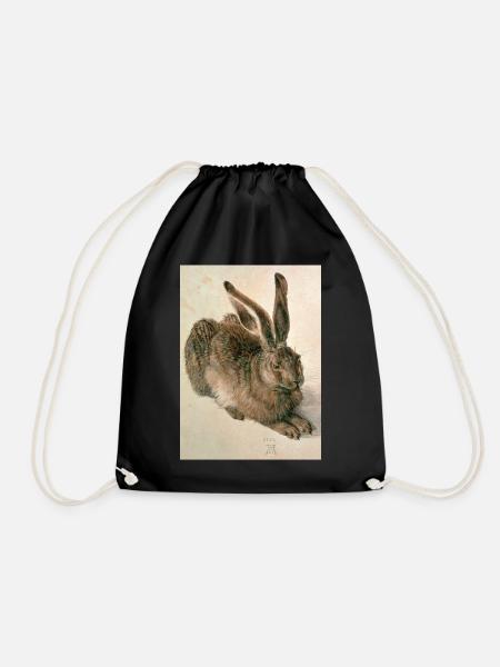 Feldhase von Albrecht Dürer - Turnbeutel - Schwarz