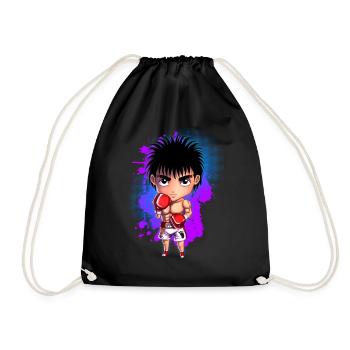 Boxing Chibi - Drawstring Bag - black - Front