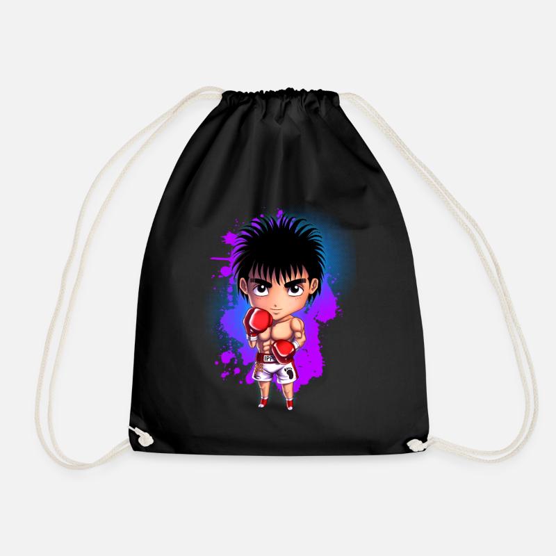 Boxing Chibi - Drawstring Bag - black