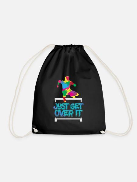 Just Get Over It - Track & Field - Turnbeutel - Schwarz