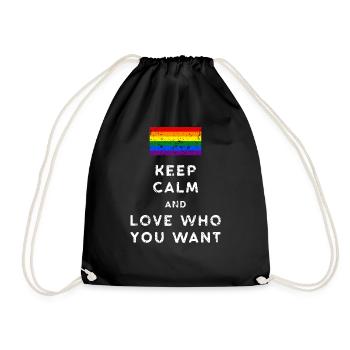 Gardez votre calme et aimez qui vous voulez - Sac de sport léger - noir - Devant