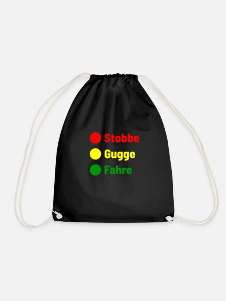 Stobbe Gugge conduisant feu léger dictons drôles Saxe - Sac de sport léger - noir