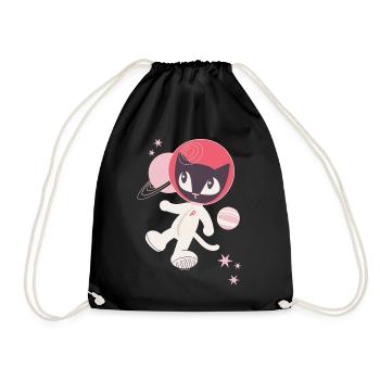 Pussy Deluxe Astronaut - Drawstring Bag - black - Front