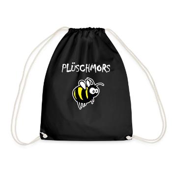 Plüschmors, Hummel, Plattdeutsch - Turnbeutel - Schwarz - Vorne