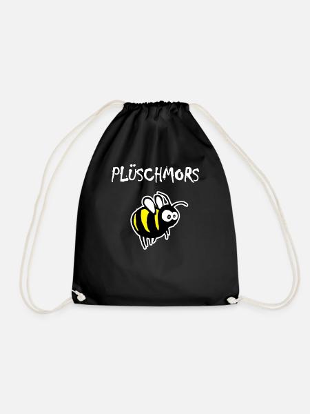 Plüschmors, Hummel, Plattdeutsch - Turnbeutel - Schwarz