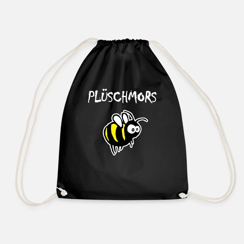 Plüschmors, Hummel, Plattdeutsch - Turnbeutel - Schwarz