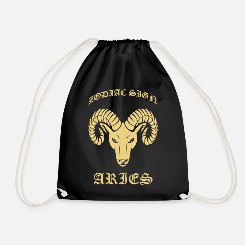 ZODIAC SIGN ARIES by mortieight - Turnbeutel - Schwarz