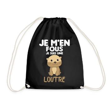 Je M'en Fous Je Suis Une Loutre Cadeau - Sac de sport léger - noir - Devant