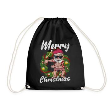 Christmas Holiday Gifts Kids - Drawstring Bag - black - Front