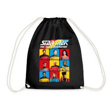 Star Trek La Nouvelle Génération Caractères - Sac de sport léger - noir - Devant