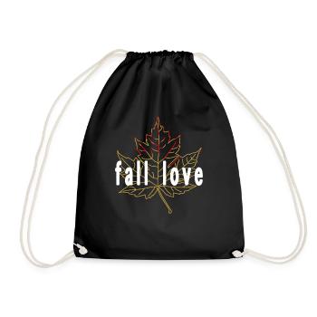 fall love Herbst bunt - Turnbeutel - Schwarz - Vorne