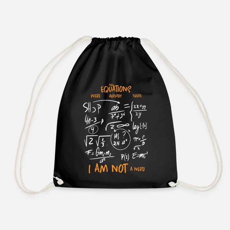 Mathematik Gleichungen - Turnbeutel - Schwarz