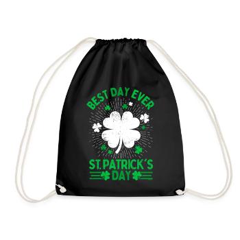 Saint Patrick Bester Tag aller Zeiten St. Patricks Tag - Turnbeutel - Schwarz - Vorne