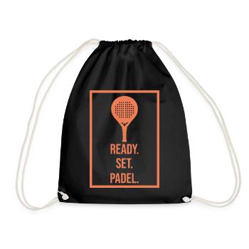 Déclaration sportive du joueur de tennis de raquette Padel - Sac de sport léger - noir - Devant