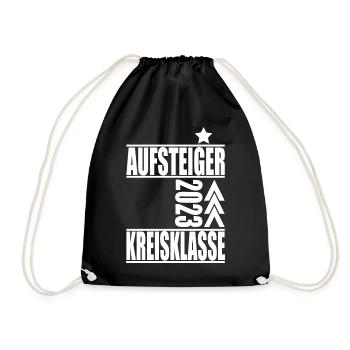 Aufsteiger Kreisklasse 2023 Aufstiegstrikot - Turnbeutel - Schwarz - Vorne