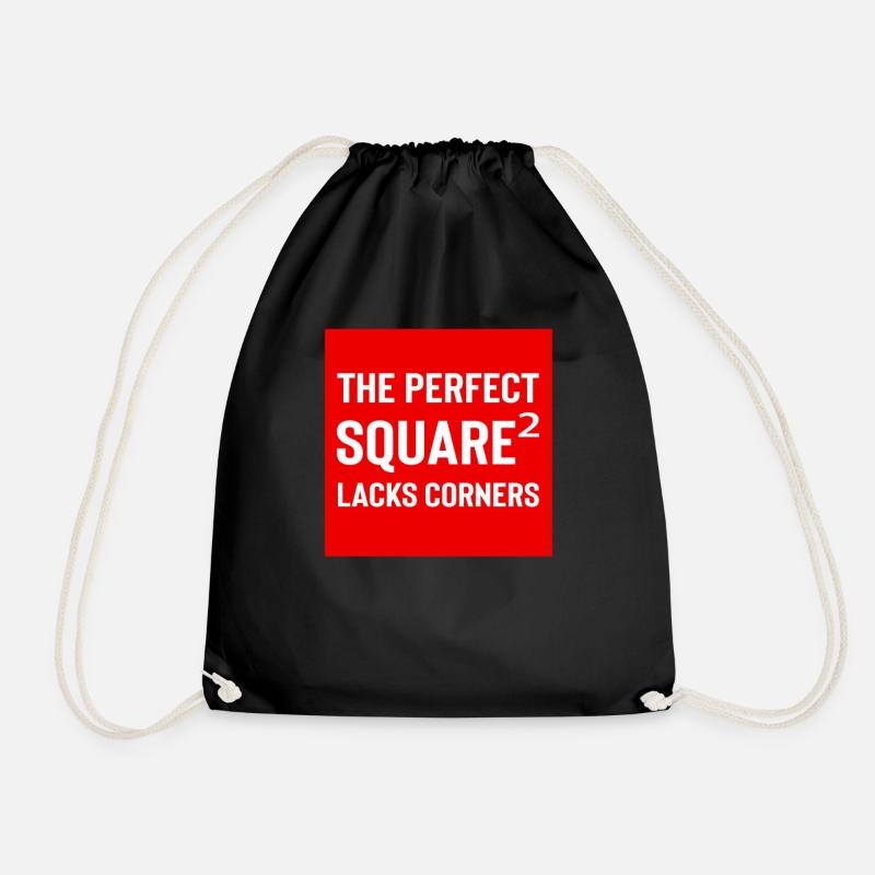 Square Streetwear: Lustiges & klares Statement - Turnbeutel - Schwarz