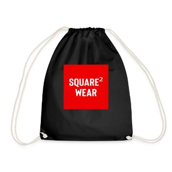 Square Streetwear: Fun & Clear Statement - Sac de sport léger - noir - Devant