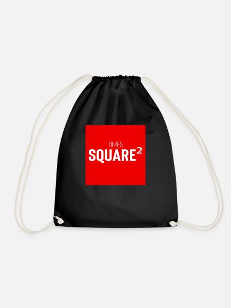 Square Streetwear: Fun & Clear Statement - Drawstring Bag - black