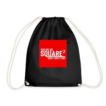 Square Streetwear: Fun & Clear Statement - Sac de sport léger - noir - Devant