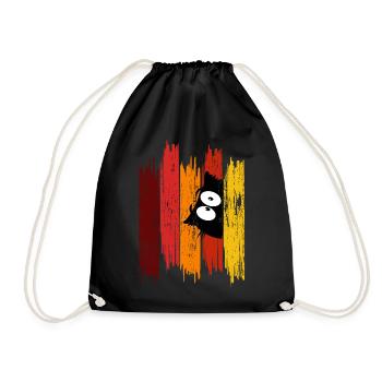 Owl brushstroke - Turnbeutel - Schwarz - Vorne