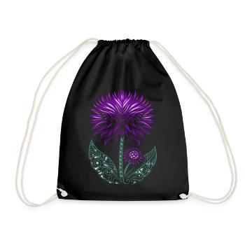 Thistle purple Thistle - Drawstring Bag - black - Front